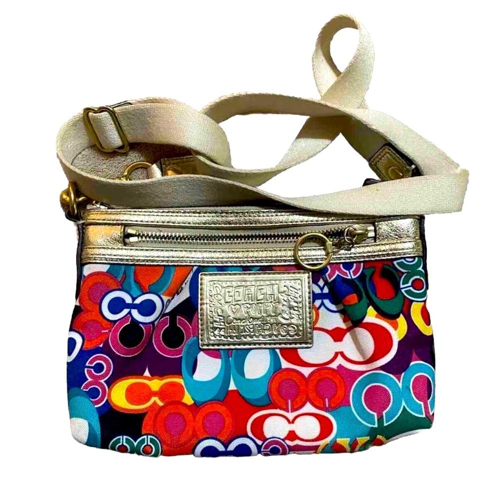 Coach Signature Poppy Pop C Spotlight Graffiti Demi Crossbody Shoulder Bag